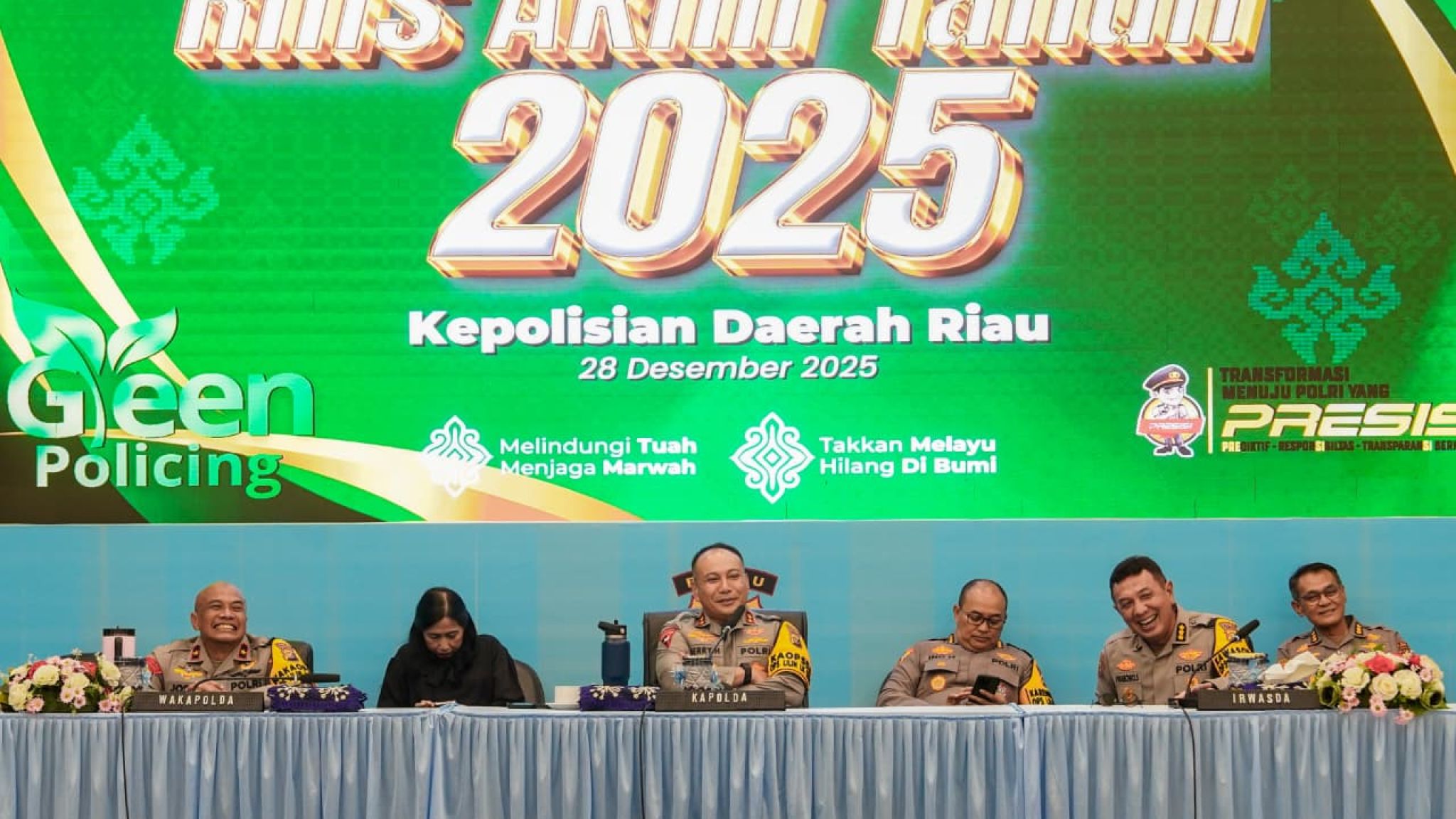 Rilis Akhir Tahun 2025, Polda Riau Catat Penurunan Kejahatan dan Penguatan Green Policing