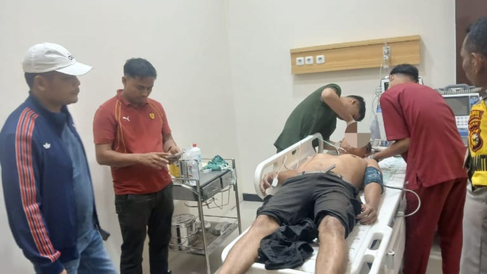 Polsek Kampar Kiri Hilir Amankan Pelaku Curanmor, Pelaku Sempat Diamuk Massa